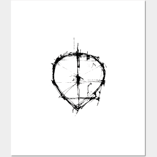 Transparent graphic heart Posters and Art